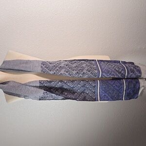 Kuna 100% Baby Alpaca Blue and Gray Patterned Scarf